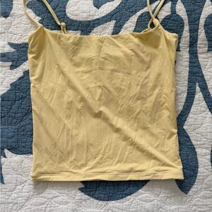 Women's Pale Yellow Spaghetti Strap Cami - Lightweight Layering Tank